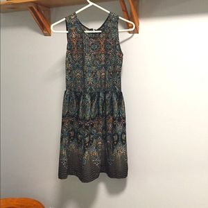 Rue 21 boho pattern knee length dress size S
